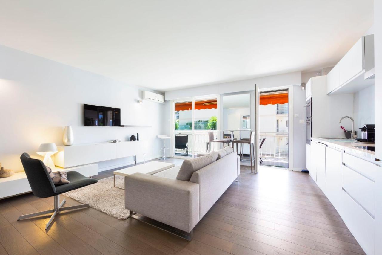 Modern Apartment 2 Bedrooms Quiet Terrace In A Palm Beach Area, 30 Meters From Seaside Cannes Exteriér fotografie